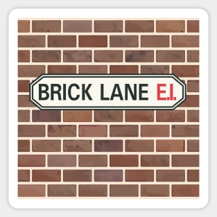 Brick Lane Street Sign on Wall Sticker